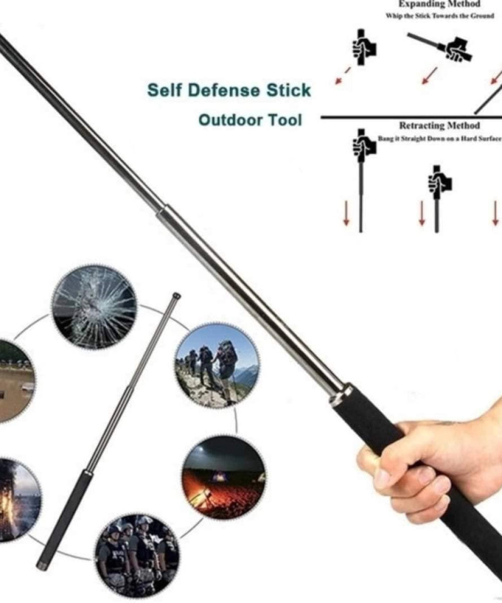 Self Defense Stick or Hand Pointer Extendable Telescopic Retractable Pointer